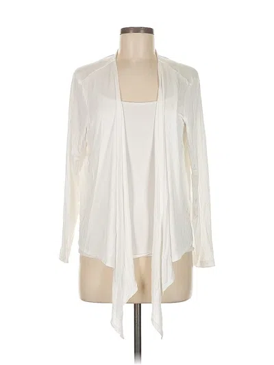 Pre-owned Belle By Kim Gravel Kimono In White