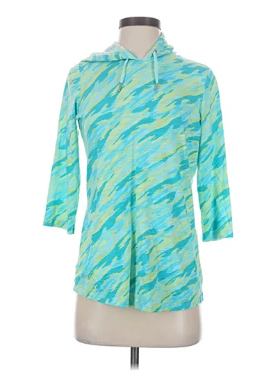 Pre-owned Belle By Kim Gravel Poncho In Teal