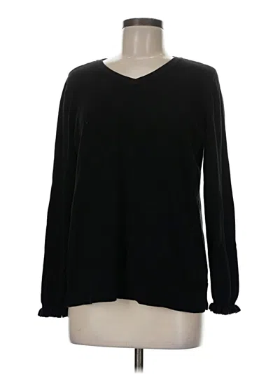 Pre-owned Belle By Kim Gravel Pullover Sweater In Black