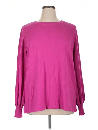 Pre-owned Belle By Kim Gravel Pullover Sweater In Pink