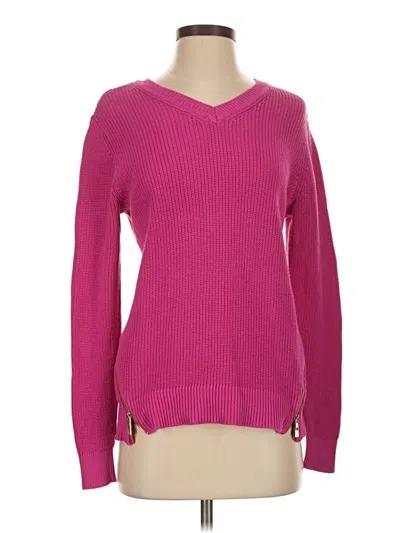 Pre-owned Belle By Kim Gravel Pullover Sweater In Pink
