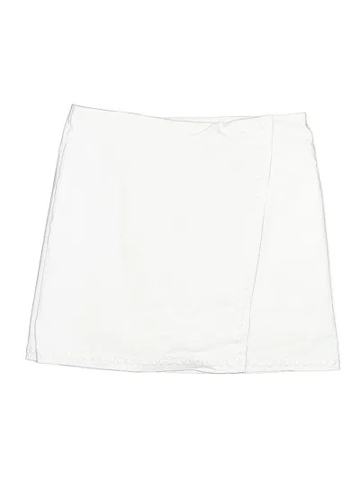 Pre-owned Belle By Kim Gravel Skort In White