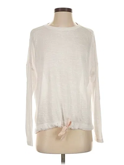 Pre-owned Belle By Kim Gravel Sweatshirt In White