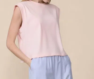 Belle D'amour Oversized Loose Fit Tee In Baby Pink