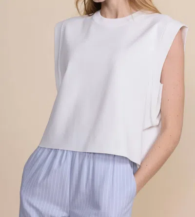 Belle D'amour Oversized Loose Fit Tee In White