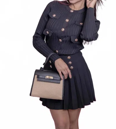 Belle D'amour The Linda Buttoned Cardigan In Black