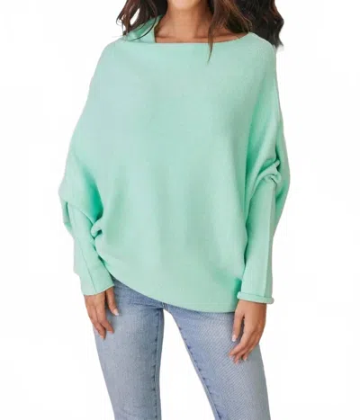 Belle D'amour The Oversized Sweater In Mint In Green