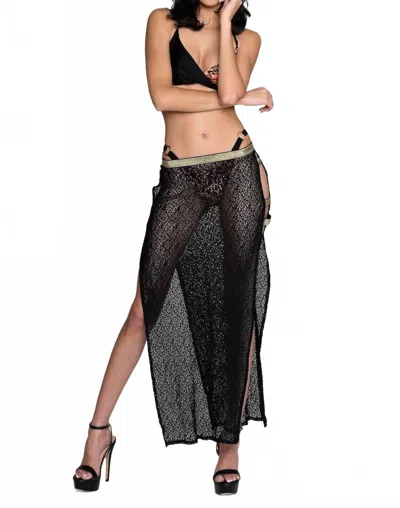 Belle D'amour The Tahiti Cover-up Skirt In Black