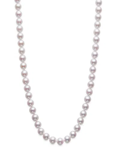 Belle De Mer Cultured Akoya Pearl (7-7.5mm) Necklace In 14k Gold In White