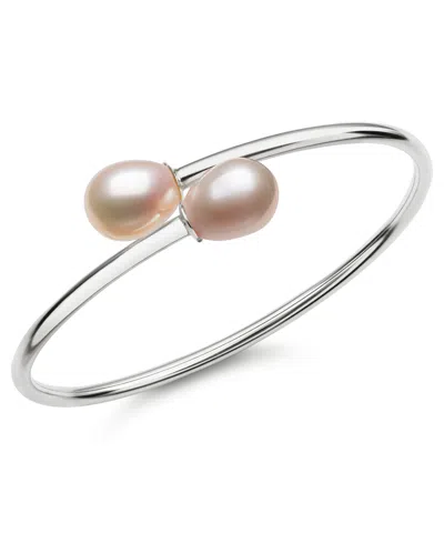 Belle De Mer Cultured Freshwater Pearl (8-9mm) Bracelet In Sterling Silver In Multi