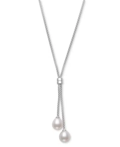 Belle De Mer Cultured Freshwater Pearl (8-9mm) Lariat Necklace In Sterling Silver, 18" + 2" Extender