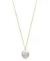 Belle De Mer Freshwater Pearl (12-13mm) In 14k Gold Over Silver Necklace In White