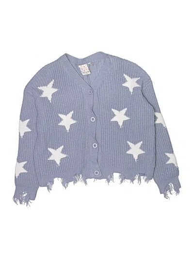 Pre-owned Belle Du Jour Kids' Cardigan Sweater In Blue