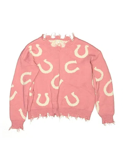 Pre-owned Belle Du Jour Kids' Pullover Sweater In Pink