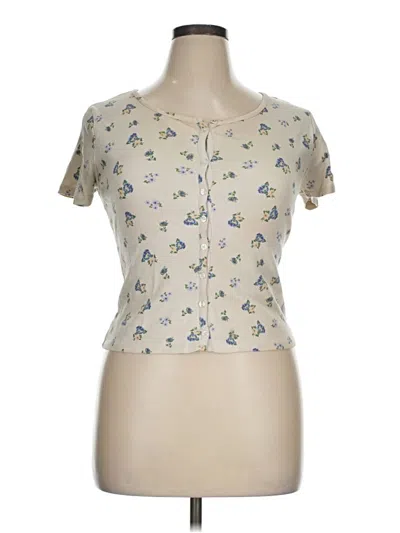 Pre-owned Belle Du Jour Short Sleeve Blouse In Ivory