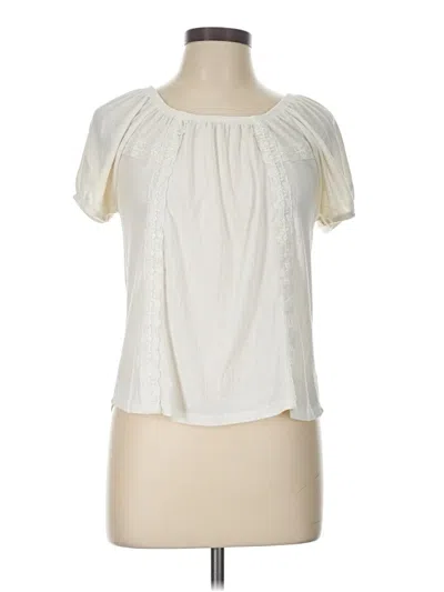 Pre-owned Belle Du Jour Short Sleeve Blouse In Ivory