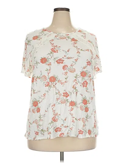 Pre-owned Belle Du Jour Short Sleeve Blouse In Ivory
