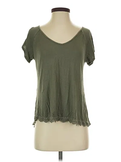 Pre-owned Belle Du Jour Short Sleeve Top Green Sweetheart Neckline Tops