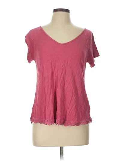 Pre-owned Belle Du Jour Short Sleeve Top Pink Sweetheart Neckline Tops