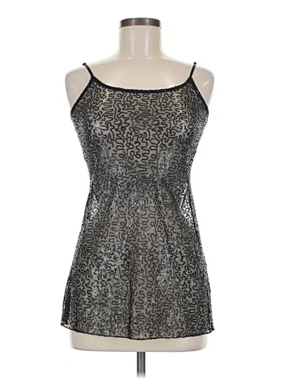 Pre-owned Belle Du Jour Sleeveless Top Silver Halter Neckline Tops