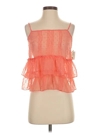 Pre-owned Belle Du Jour Tank Top Orange Strapless Neckline Tops