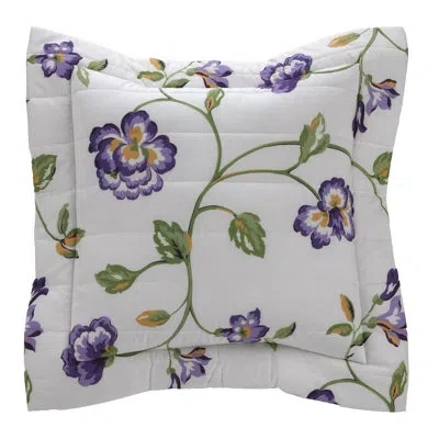 Belle Epoque 100% Cotton Envelope Sham In Blue;white