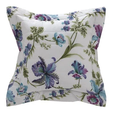 Belle Epoque 100% Cotton Envelope Sham In Blue;white