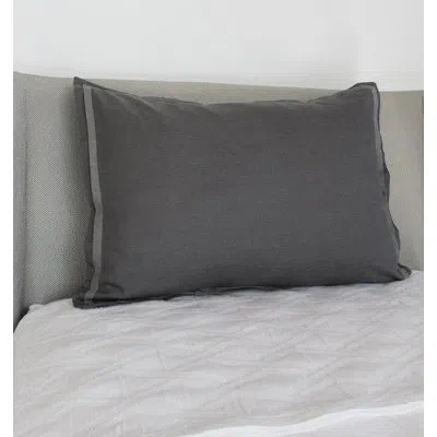 Belle Epoque 100% Cotton Envelope Sham In Dark Gray