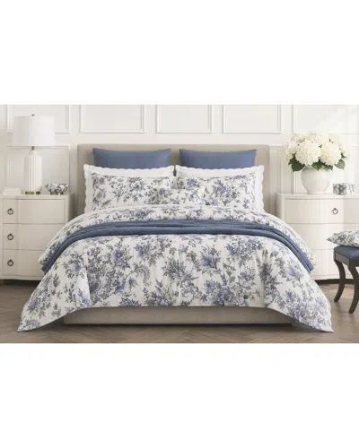 Belle Epoque 300 Thread Count Talavera Duvet Set In Blue
