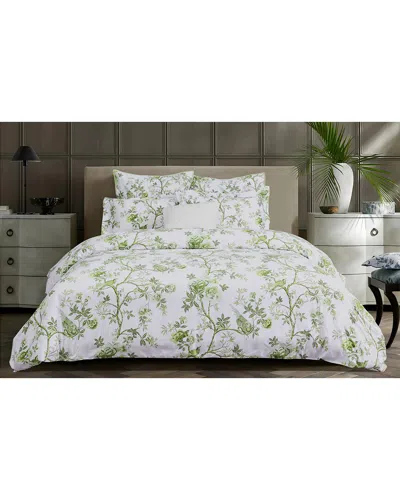 Belle Epoque 400 Thread Count Josephine Duvet Set In Green