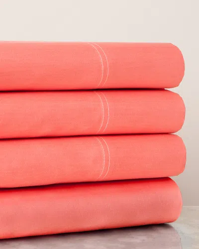 Belle Epoque 700tc Cotton Sheet Set In Red