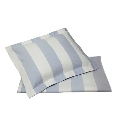 Belle Epoque Barrado Cotton Blend Envelope Sham In Blue
