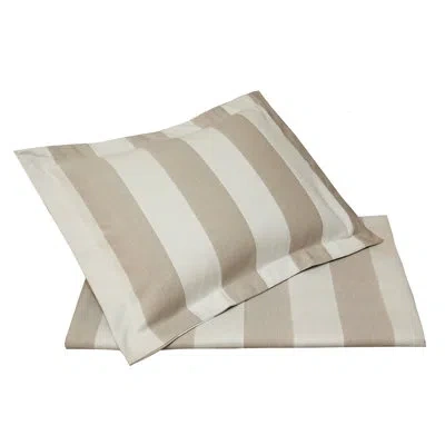 Belle Epoque Barrado Cotton Blend Envelope Sham In Sand