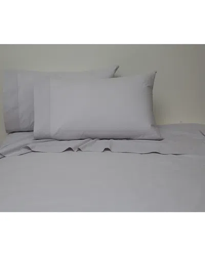 Belle Epoque Biaritz Hemstitch Percale Sheet Set In Brown