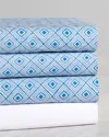 Belle Epoque Blue Diamond Sheet Set In Blue