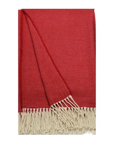 Belle Epoque Brushed Cotton Throw In Red