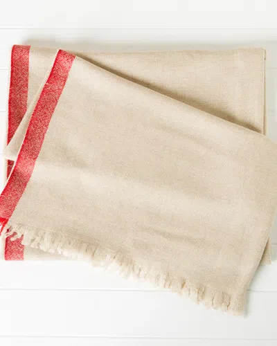 Belle Epoque Cashmere Border Throw In Neutral