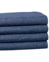 Belle Epoque Chambray Flannel Sheet Set In Grey