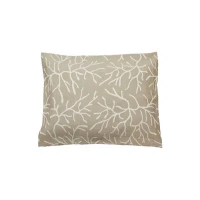 Belle Epoque Coral Glory Jaquard Woven Coverlet Cotton Blend Envelope Sham In Sand