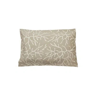 Belle Epoque Coral Glory Jaquard Woven Coverlet Cotton Blend Envelope Sham In Neutral