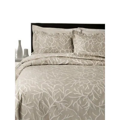 Belle Epoque Coral Glory Jaquard Woven Coverlet Sand Standard Cotton Coverlet