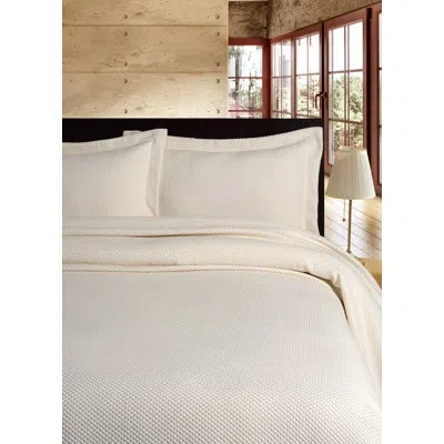 Belle Epoque Cotton Blend Coverlet In Ecru