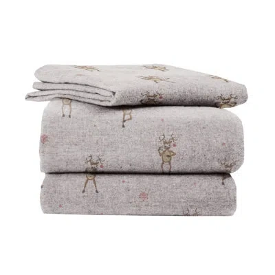 Belle Epoque Cotton Blend Flannel Sheet Set In Multi