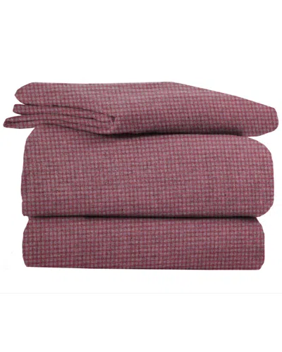 Belle Epoque Gingham Flannel Red Sheet Set