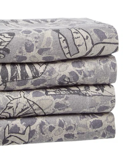 Belle Epoque Zebra Heather Flannel Sheet Set