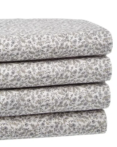 Belle Epoque Floral Field Sheet Set In Gray