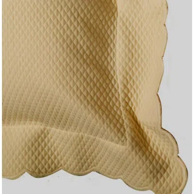 Belle Epoque Isabel Embroidered Scalloped Sham In Taupe