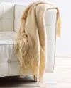 Belle Epoque Ivory Woven Throw In Beige