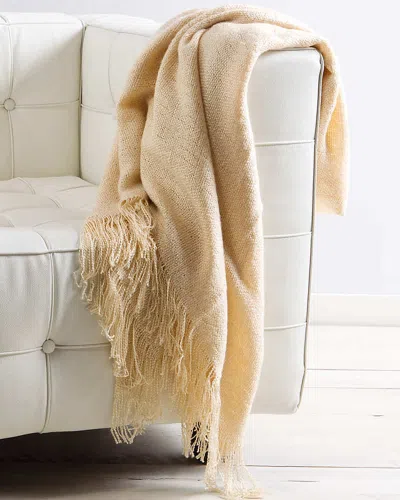 Belle Epoque Ivory Woven Throw In Beige