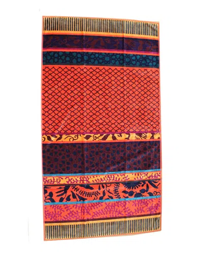 Belle Epoque Jacquard Beach Towel In Orange